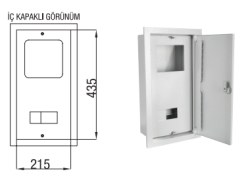 Çetinkaya-1 Adet Trifaze Kolon Çıkışlı Sıvaaltı Dağıtım ve Sayaç Panosu-ÇP 106 - Çetinkaya
