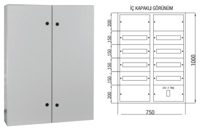 Çetinkaya 120 Pcs Fuse +125A Compact Switch Surface Mounted Fuse Distribution Board - 1