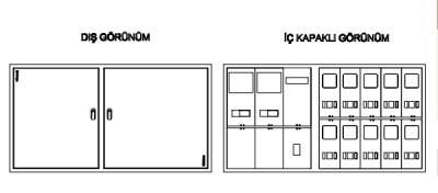 Çetinkaya 4 Single-Phase + 2 Three-Phase Surface Mounted Counter Panel - 1