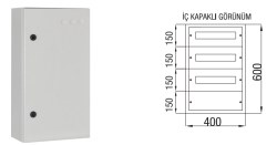 Çetinkaya-45 Adet Sigorta-Pako Sıvaüstü Dağıtım Panosu-ÇP 803 - Çetinkaya