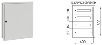 Çetinkaya 45 Pcs Fuse Paco Plastered Fuse Distribution Board - 1