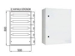 Çetinkaya-45 Sigorta-Pako Polyester Dağıtım Panosu-ÇP 532 - Çetinkaya