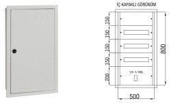 Çetinkaya 60 Pcs Fuse +125A Compact Switch Plastered Fuse Distribution Board - Çetinkaya