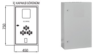 Çetinkaya-X5 Elektronik Sayaç-Akım Trafosu-Kompakt Yeri Kombi Sayaç Panosu-ÇP 115 - 1