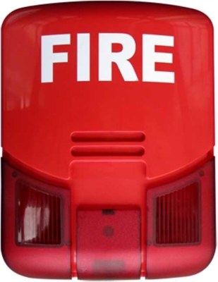 Dış Ortam Flaşörlü Yangın Alarm Sireni-24V- - 1