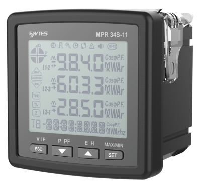 ENTES MPR-34S-11-PM 72x72 185-300V AC-DC Electronic Network Analyzer With RJ485 T-I Communication - 1