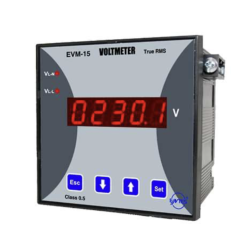 EVM-15-96 | Enerji Doktoru 96x96 mm Tek Fazlı Dijital Voltmetre Sınıf 0,5 Hassasiyet - Entes