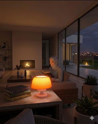 FURNO Mantar Abajur Pembe - 2