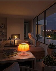 FURNO Mantar Abajur Pembe - 3