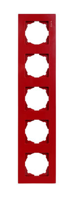 Günsan Maroon Quintuple Frame for Switch Socket - 1
