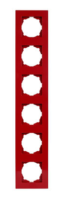 Günsan Maroon Sextuple Frame for Switch Socket - 1