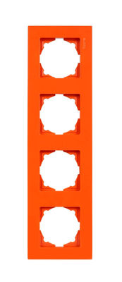 Günsan Orange Quadruple Frame for Switch Socket - 1