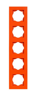 Günsan Orange Quintuple Frame for Switch Socket - 1