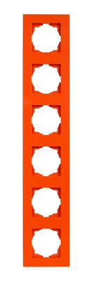 Günsan Orange Sextuple Frame for Switch Socket - 1