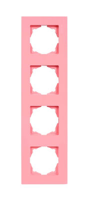 Günsan Pink Quadruple Frame for Switch Socket - 1