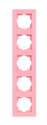 Günsan Pink Quintuple Frame for Switch Socket - 1