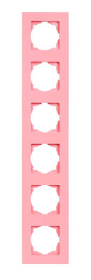 Günsan Pink Sextuple Frame for Switch Socket - 1