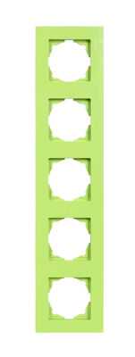 Günsan Pistachio Green Quintuple Frame for Switch Socket - 1