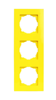 Günsan Sarı 3-lü Anahtar Priz Çerçevesi Equana - 1