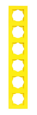 Günsan Sarı 6-lı Anahtar Priz Çerçevesi Equana - 1
