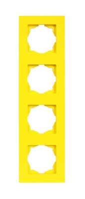Günsan Sarı 4-lü Anahtar Priz Çerçevesi Equana - 1