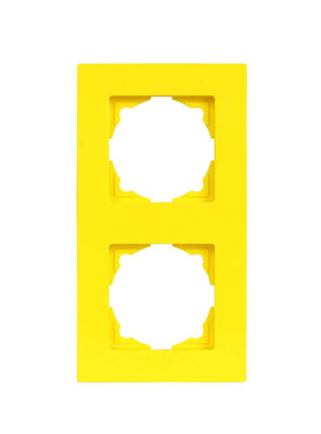 Günsan Yellow Double Frame for Switch Socket - 1