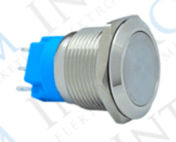 3faz 19 mm Düz Kafa Metal Kalıcılı Anahtar 1NO 1NC - 3faz