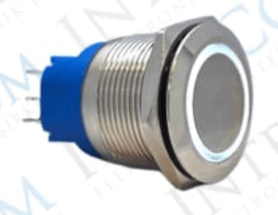 3faz 22 mm Beyaz Halka LED Metal Kalıcılı Anahtar 1NO 1NC - 1