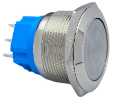 3faz 22 mm Düz Kafa Metal Kalıcılı Anahtar 1NO 1NC - 3faz