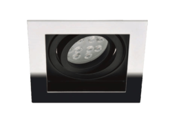 Jupiter 50W Krom Siyah Sıva Altı Entegre Hareketli Spot - Jupiter