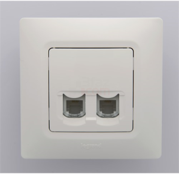 Legrand-Salbei Beyaz 2-li Telefon Prizi-767130 - 1