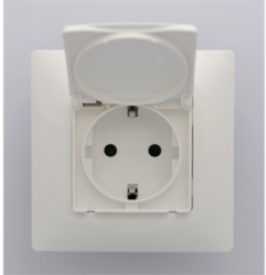 Legrand-Salbei Beyaz Kapaklı Topraklı Priz-767118 - Legrand