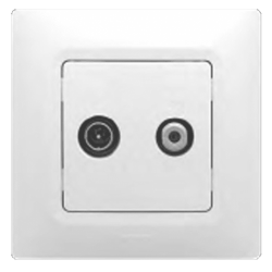 Legrand-Salbei Beyaz TV-SAT Prizi Geçişli-767127 - Legrand