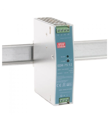 Mean Well EDR-75-48 48V 1.6A 75W Ray Tipi Güç Kaynağı - 1