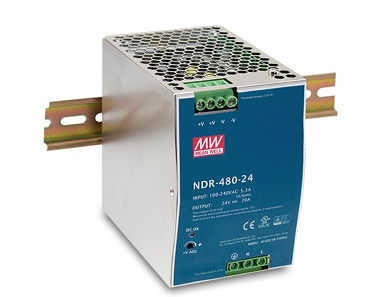 Mean Well NDR-480-24 24V 20A 480W Ray Tipi Güç Kaynağı - 1