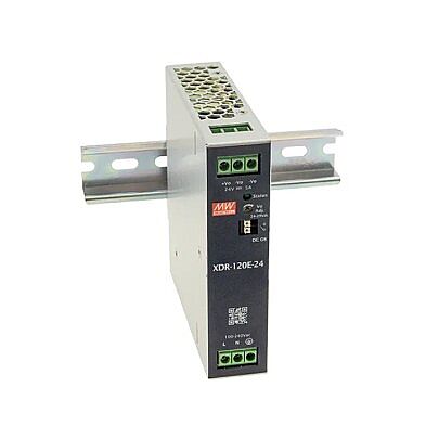 Mean Well XDR-120E-12 12V 10A 120W DIN Ray Tipi Güç Kaynağı - 1