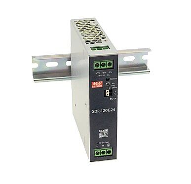 Mean Well XDR-120E-24 24V 5A 120W DIN Ray Tipi Güç Kaynağı - 1