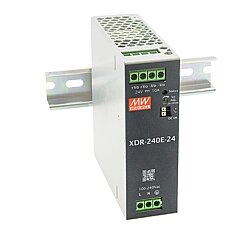 Mean Well XDR-240E-24 24V 10A 240W DIN Ray Tipi Güç Kaynağı - Mean Well