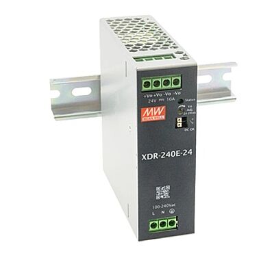 Mean Well XDR-240E-24 24V 10A 240W DIN Ray Tipi Güç Kaynağı - 1
