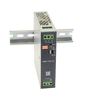 Mean Well XDR-75E-24 24V 3.2A 75W DIN Ray Tipi Güç Kaynağı - 1
