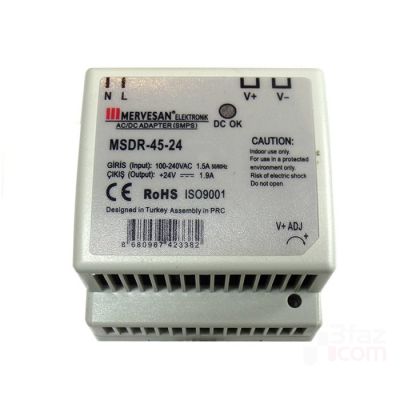 Mervesan-24 Vdc 1.87a 45w Ray Montaj Ac-Dc Adaptör-Msdr-45-24 - 1