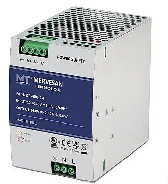 MERVESAN/24VDC 20A 480W SLIM RAIL MOUNT AC/DC ADAPTER - 1
