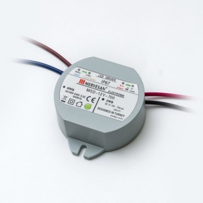 Mervesan-3-16 Vdc 700ma 12w Sabit Akım Dairesel Led Driver-Msd-12y-700 - 1