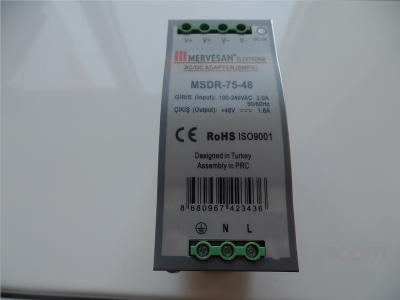 Mervesan-48 Vdc 1.6a 75w Ray Montaj Ac-Dc Adaptör-Msdr-75-48 - 1