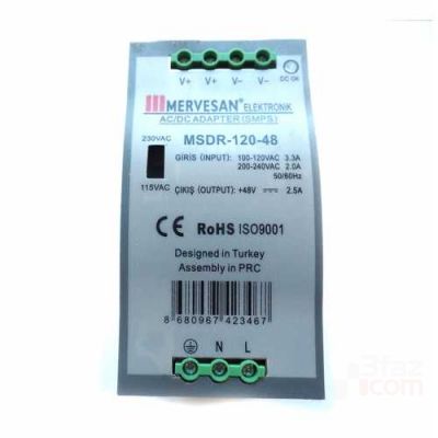 Mervesan-48 Vdc 2 5a 120w Ray Montaj Ac-Dc Adaptör-Msdr-120-48 - 1