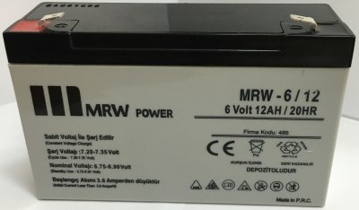 Mervesan-6 Vdc 12 Ah Kuru Tip Akü-Mrw-6-12 - 1