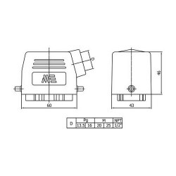 Mete Energy 6x16a Multiple Extension Plug (Side Inlet) (Without Connection) / 403093 - 2