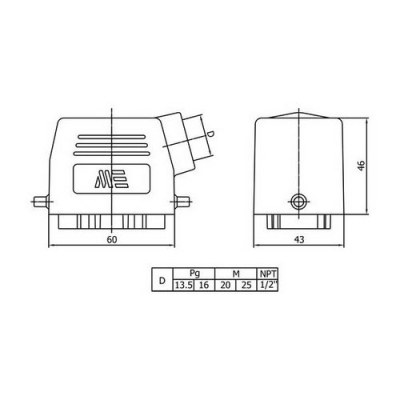 Mete Energy 6x16a Multiple Extension Plug (Side Inlet) (Without Connection) / 403093 - 2