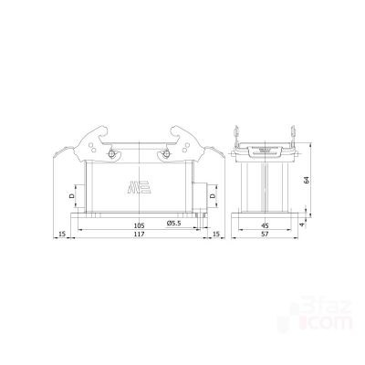 Mete Enerji 6x35a Çoklu Duvar Prizi Çıft Gırıs Metal Mandallı-403108s - 2