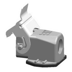 Mete Enerji 10a Eğik Makine Prizi Gövde Kablo Geçişli Metal Mandallı Rakorsuz-29018s - Mete Enerji